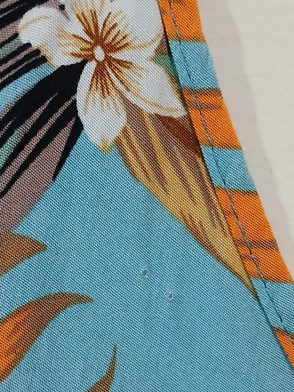 Tropical Floral Wide Leg Jumpsuit Blue Sleeveless Palazzo Wide Leg Romper L/XL - Picture 6 of 6
